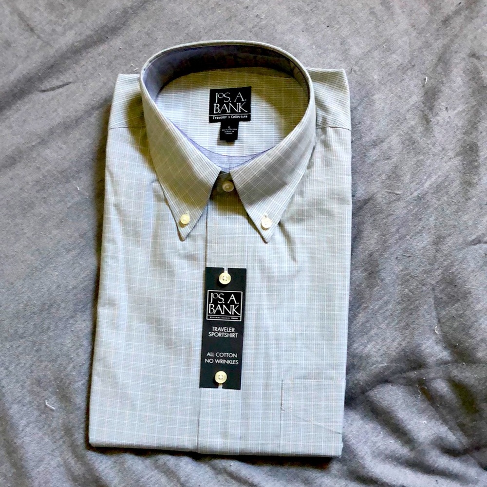 NWT Jos A Bank Travelers cotton sport shirt
